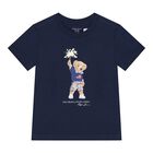 Baby Boys Navy Blue Polo Bear T-Shirt, 1, hi-res