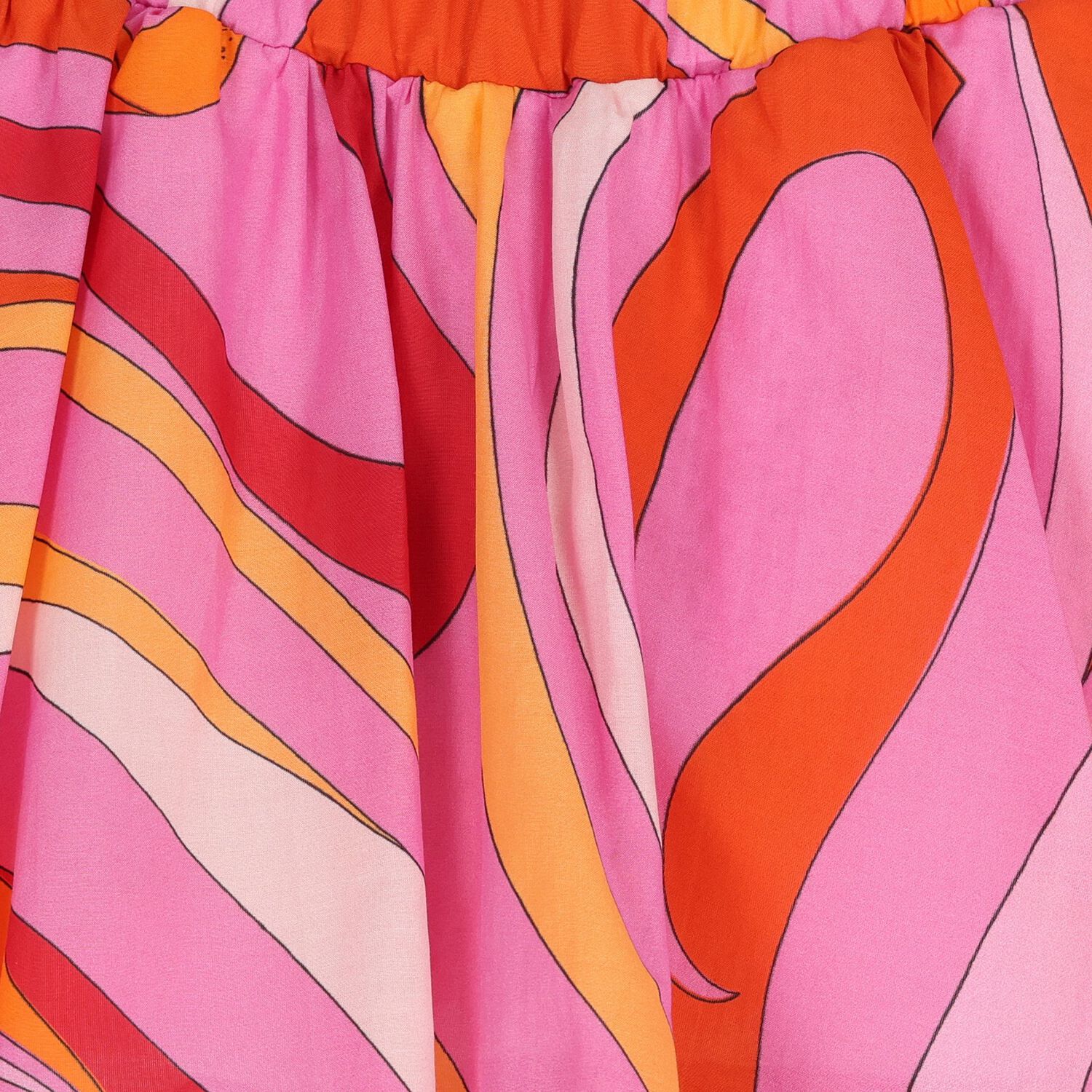 Girls Pink & Orange Onde Skirt, 1, hi-res