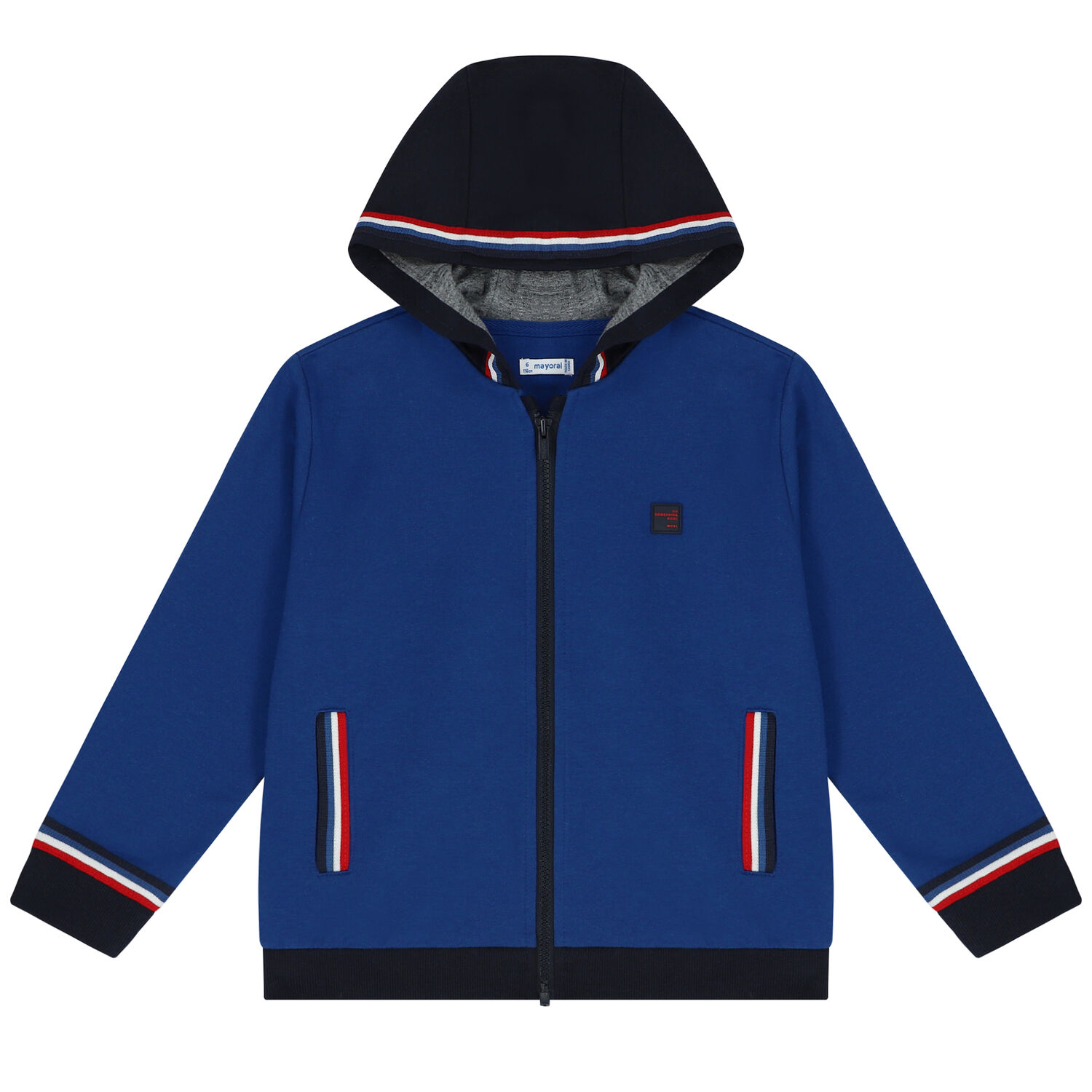 بدلة رياضية أولاد 3 قطع باللون الابيض والازرق والرمادى, 1, hi-res image number null