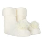 Baby Girls Ivory Headband & Socks Set, 1, hi-res
