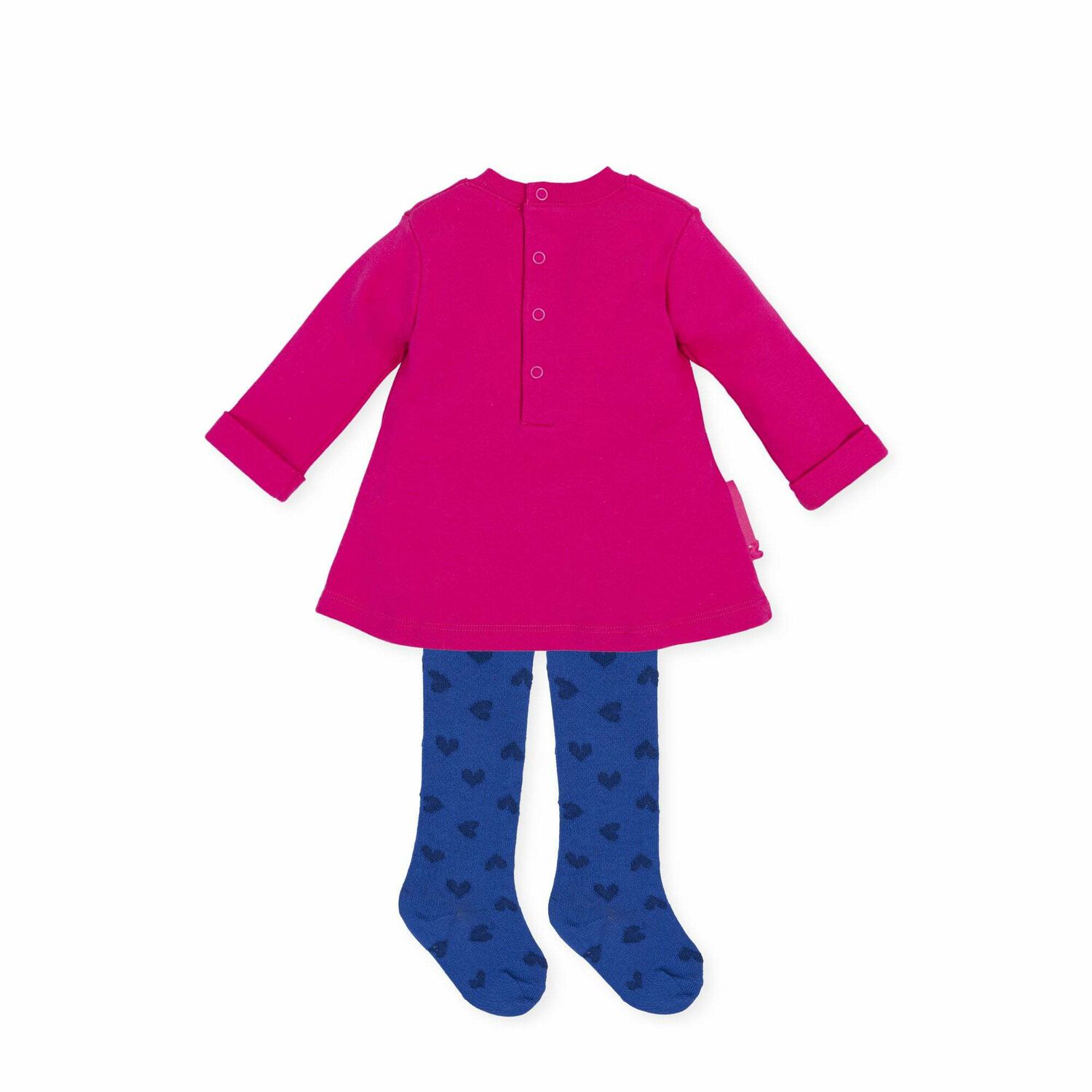 Girls Pink Rainbow Dress, 1, hi-res