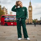 Girls Green Logo Sweatshirt, 1, hi-res