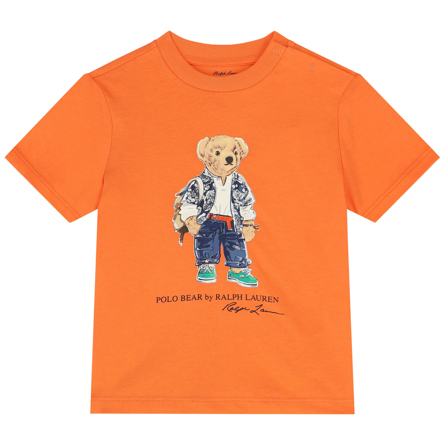 طقم شورت أولاد باللون البرتقالى والكحلى, 1, hi-res