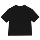 Boys Black Logo T-Shirt, 1, hi-res