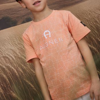Boys Orange Logo T-Shirt