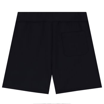 Boys Black & Neon Yellow Logo Shorts