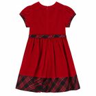 Girls Red Tartan Dress, 1, hi-res