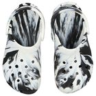 Black & White Classic Marbled Clog Sandals, 1, hi-res