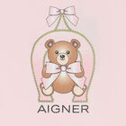 Girls Pink Bear Logo Dress, 4, hi-res