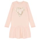 Girls Pink Logo Dress, 1, hi-res