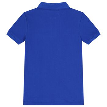 Boys Blue Logo Polo Shirt