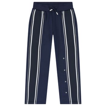 Boys Navy Blue Logo Joggers