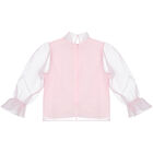 طقم تنورة أورجانزا باللون الوردي, 1, hi-res