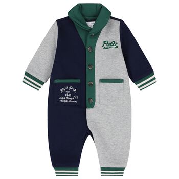 Baby Boys Multi-Coloured Logo Romper