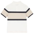 Boys Navy Blue Cotton Polo Shirt, 1, hi-res