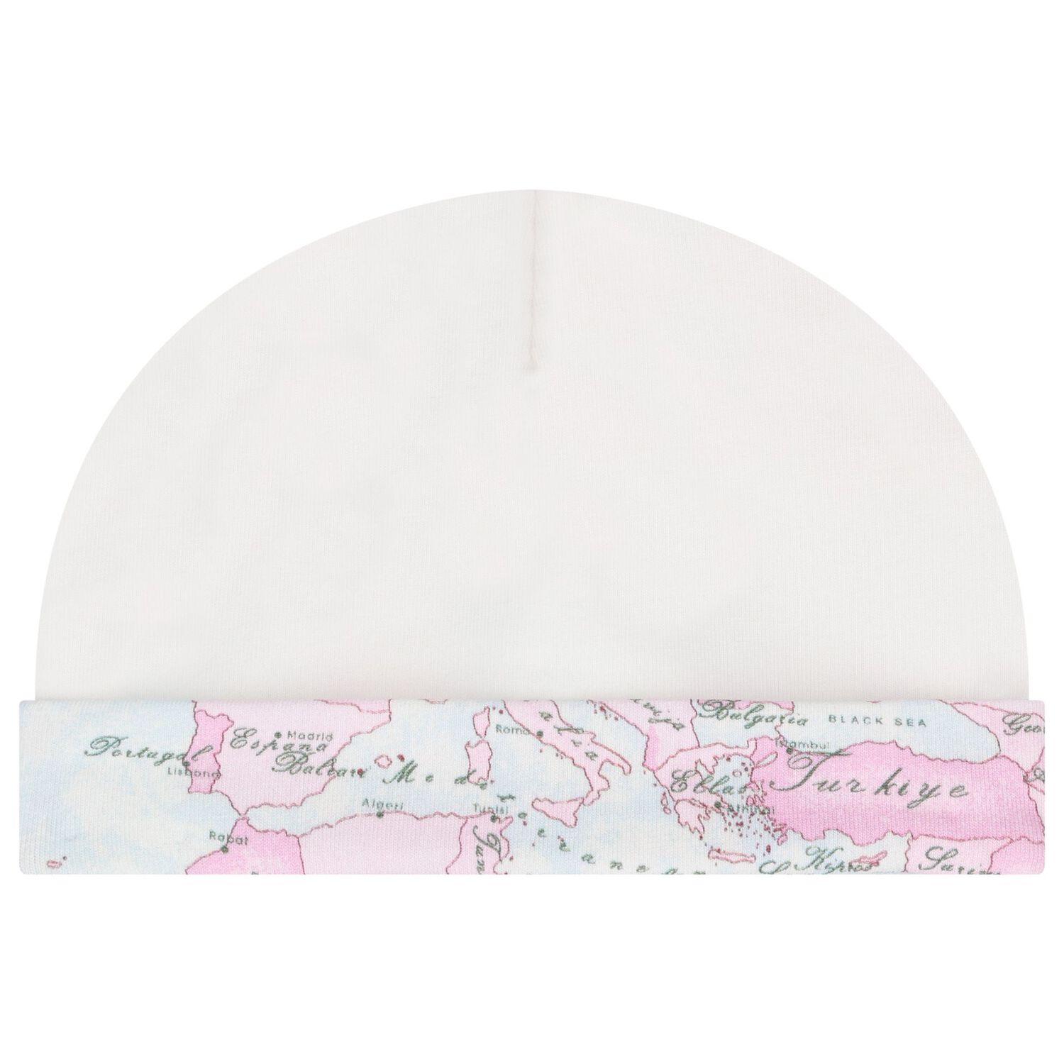 طقم هدايا لملابس الأطفال الرضع بتصميم خريطة جغرافية باللونين العاجي والوردي, 2, hi-res