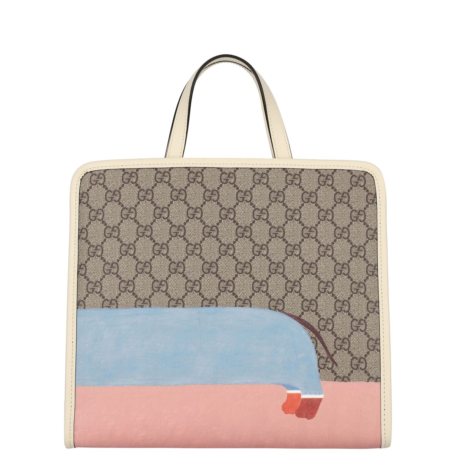 Girls Beige GG Supreme Tote Bag, 1, hi-res