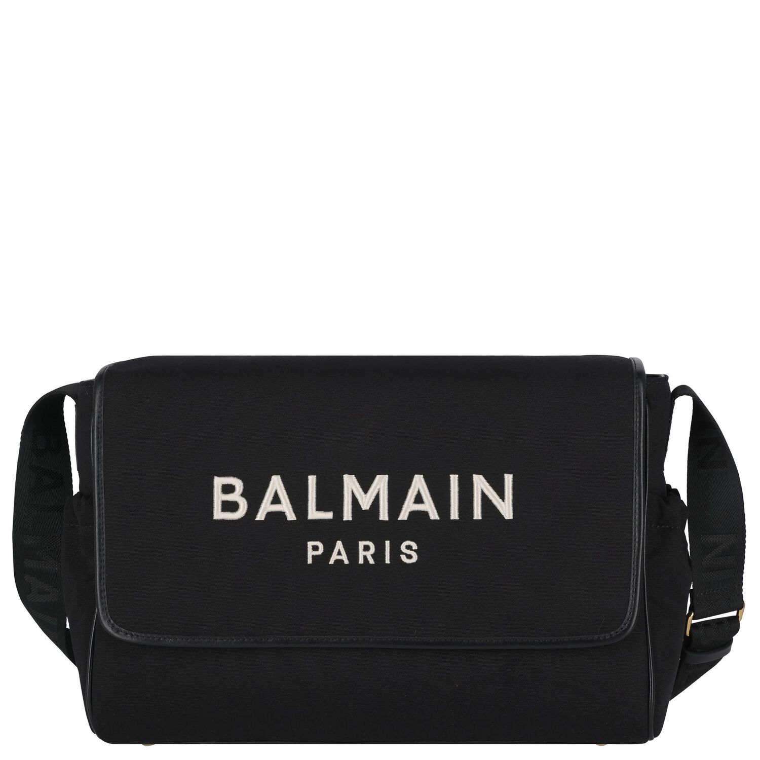 حقيبة تغيير حفاضات الأطفال بشعار باللونين الأبيض والأسود, 1, hi-res