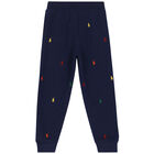 Boys Navy Logo Joggers, 1, hi-res