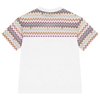 Boys White Zigzag T-Shirt