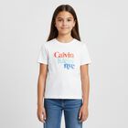 تي شيرت أبيض بشعار للبنات, 2, hi-res