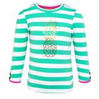 توب مخطط واقى من الشمس باللون الابيض والنعناعى للاولاد , 1, hi-res