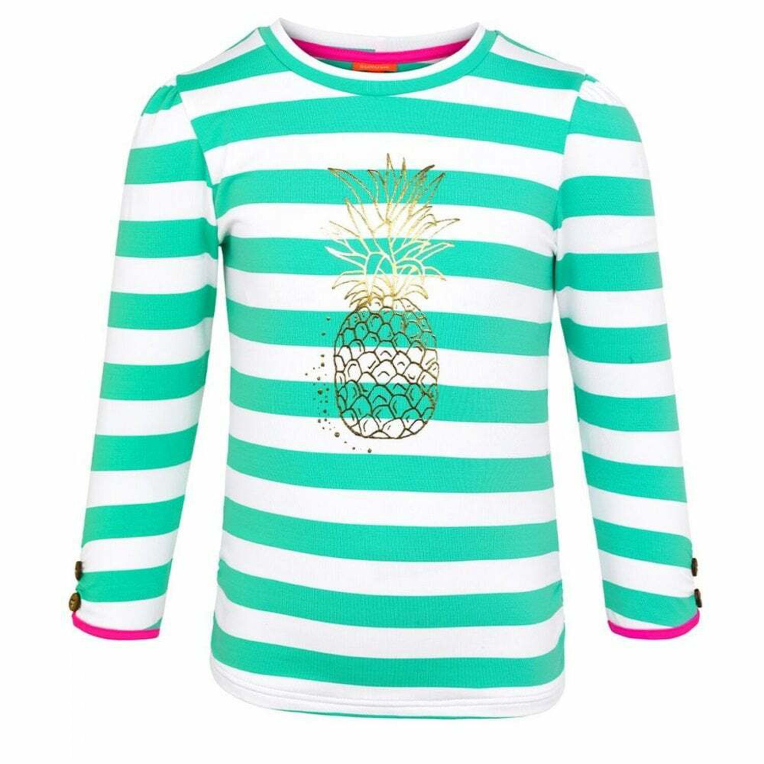 توب مخطط واقى من الشمس باللون الابيض والنعناعى للاولاد , 1, hi-res image number null