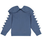 توب هودى أولاد بسحاب باللون الازرق, 1, hi-res