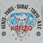 تيشيرت باكمام بالشعار باللون الرمادي للاولاد, 1, hi-res