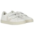 White Logo Leather Trainers , 1, hi-res