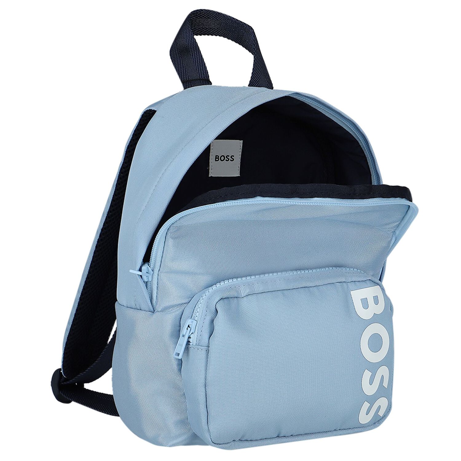 Boys Blue Logo Backpack, 1, hi-res