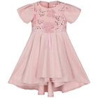 Girls Pink Embellished Sequin & Beaded Dress, 1, hi-res