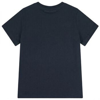 Boys Navy Blue Logo T-Shirt