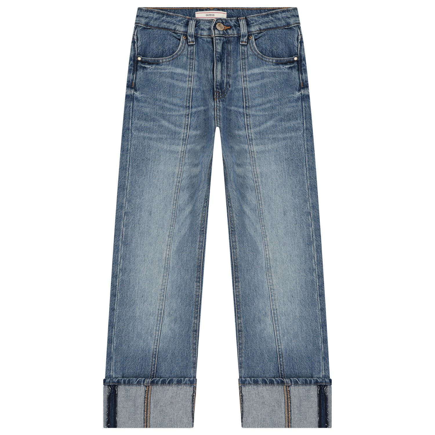 بنطلون جينز بنات دينم بطبعة تيدى بير باللون الأزرق, 1, hi-res image number null