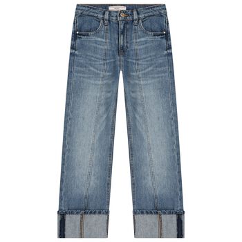 Girls Blue Teddy Bear Denim Jeans