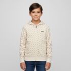 Boys Beige Logo Zip Up Top, 1, hi-res