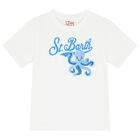 Boys White Cotton Logo T-Shirt, 1, hi-res