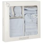 Baby Boys Blue Smocked Babygrow Gift Set, 1, hi-res