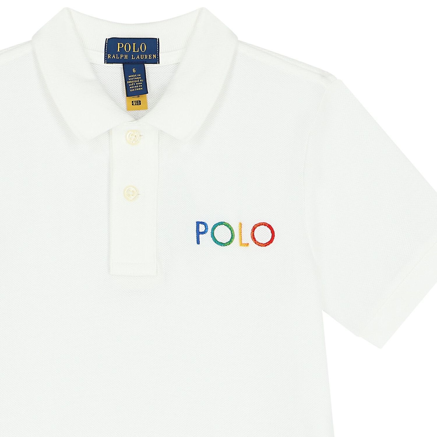 Boys White Logo Polo Shirt, 1, hi-res image number null