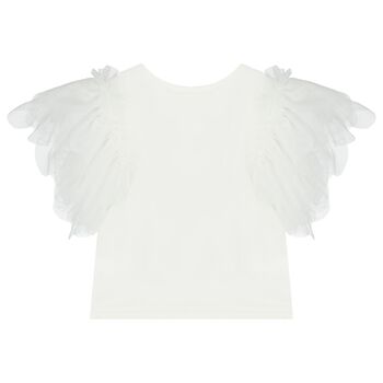 تيشيرت بنات للعيد ميلاد الاول باللون الابيض 