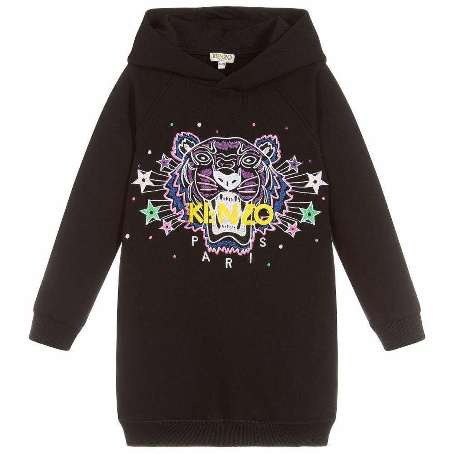 Girls Black Logo Jumper Dress, 1, hi-res