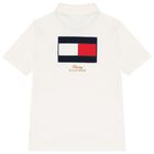 Boys Ivory Logo Polo Shirt, 2, hi-res