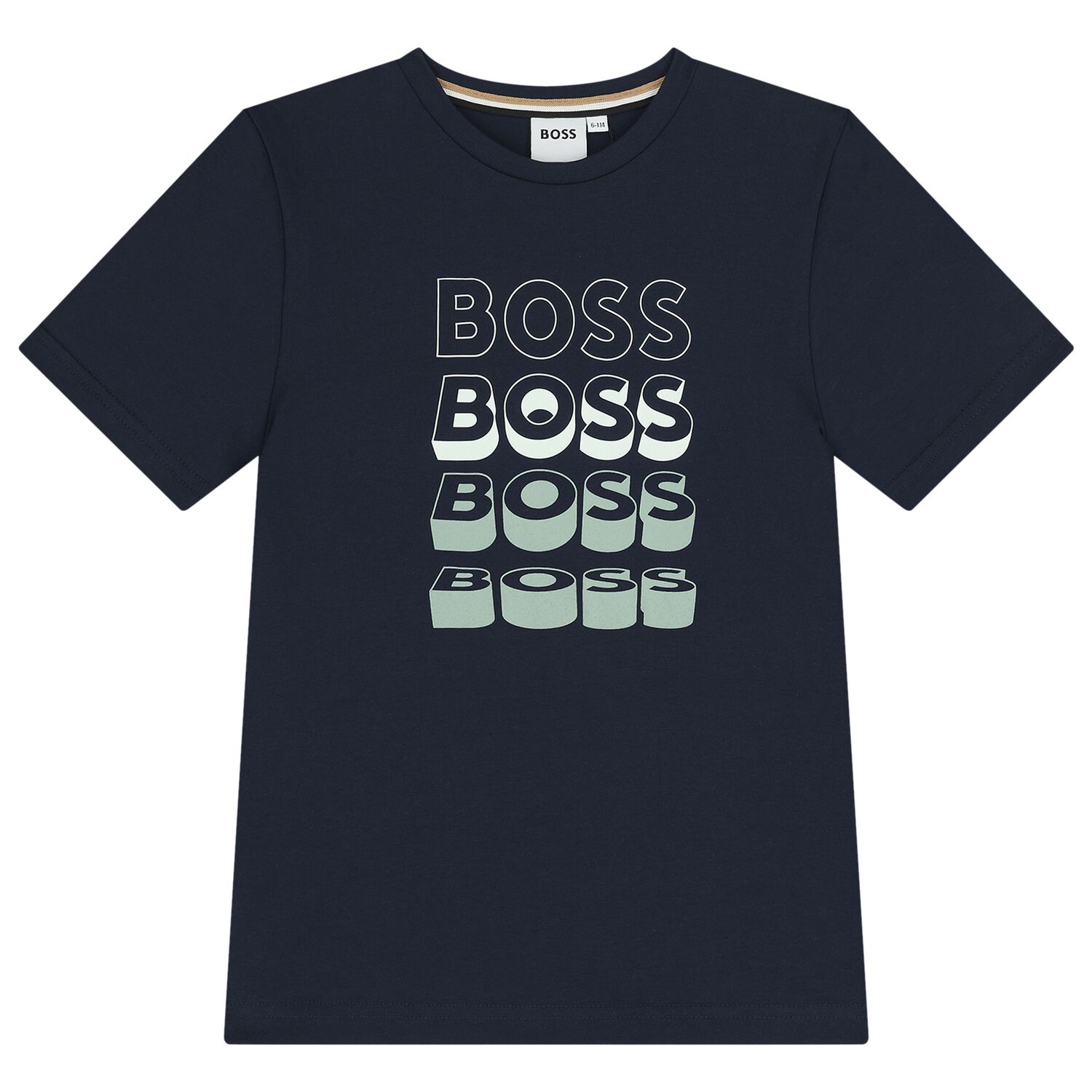 Boys Navy Blue Logo T-Shirt, 4, hi-res