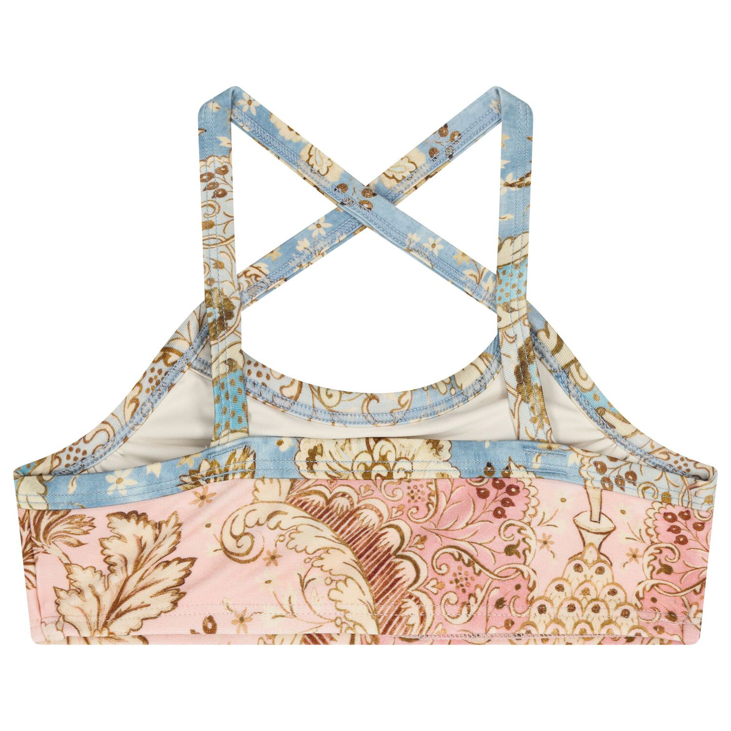 Girls Pink Floral Bikini, 1, hi-res