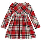 Girls Red Tartan Dress, 1, hi-res
