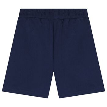 Girls Navy Blue Boke Flower Shorts