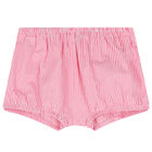 Younger Girls Pink & White Striped Dress Set, 1, hi-res