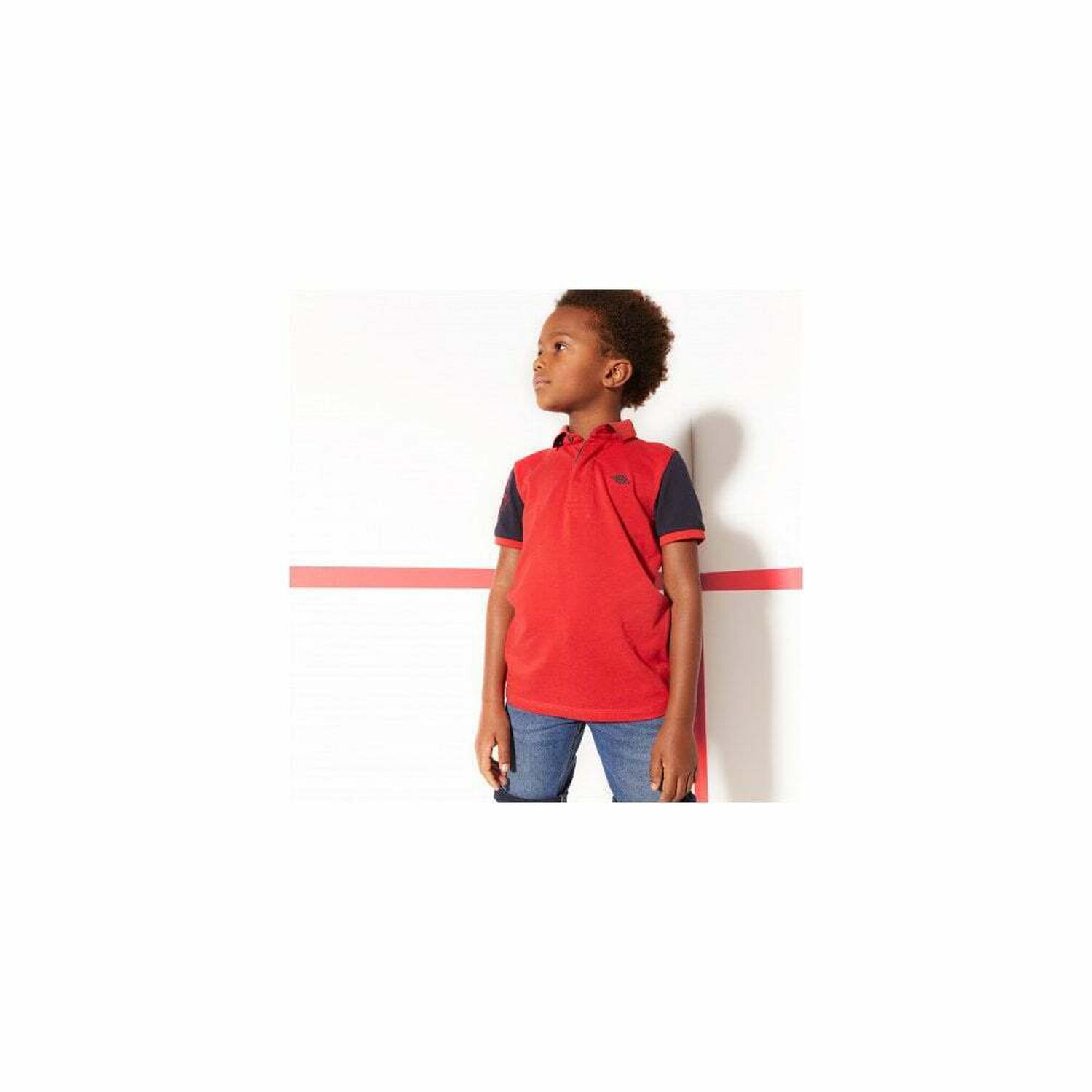 Boys Red Cotton Polo Shirt, 1, hi-res image number null
