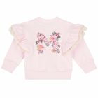 Younger Girls Pink Rose Zip Up Top, 1, hi-res