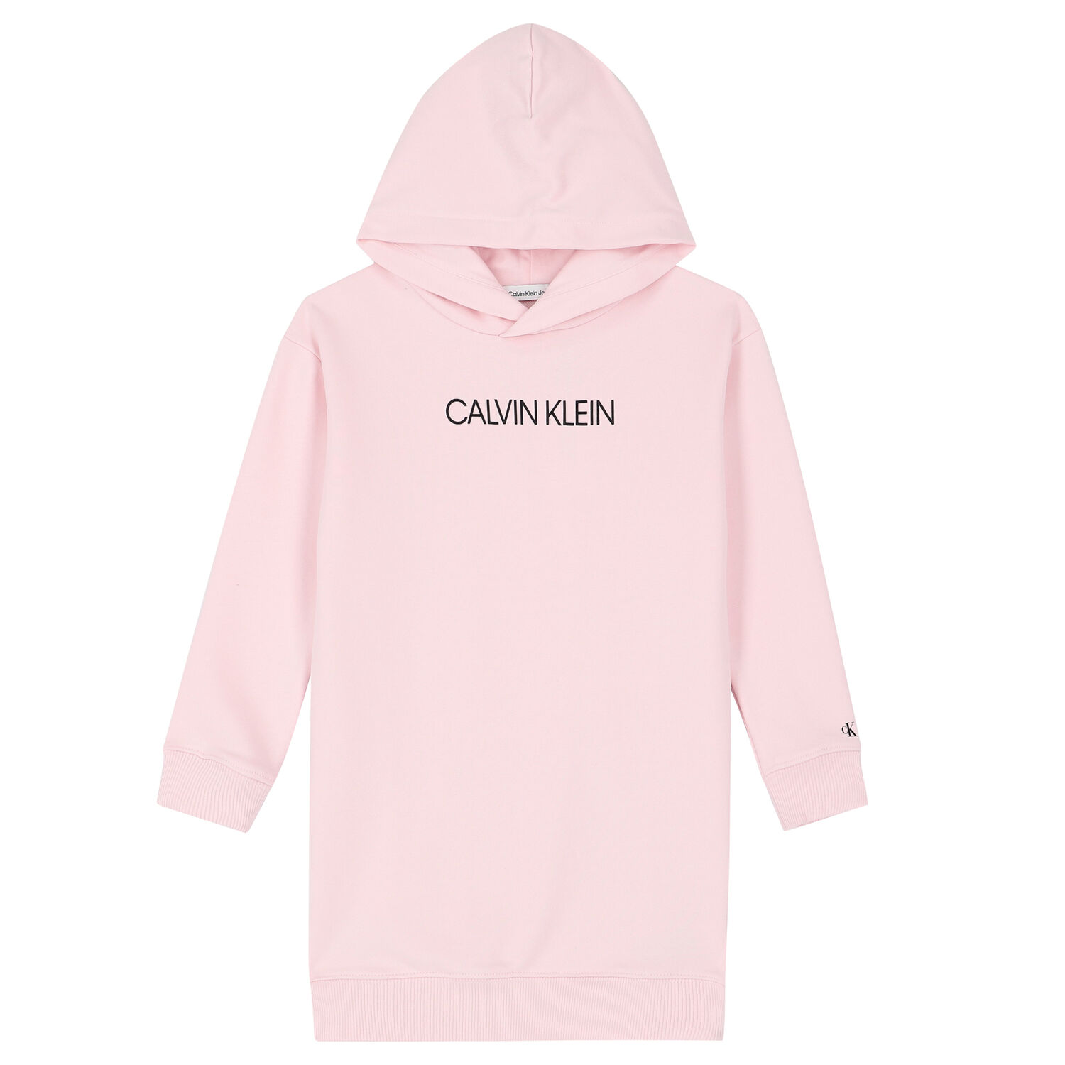 Girls Pink Logo Hooded Dress, 1, hi-res image number null